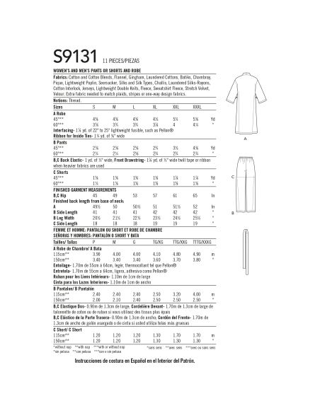 Patron Simplicity 9131.BB - Ensemble Tunique pantalon ou jupe femme