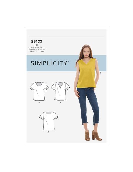 Patron Simplicity 9133.U5 - Blouse femme facile déclinable