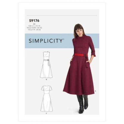 Patron Simplicity 9176.AA - Robe avec haut ajusté et bas évasé