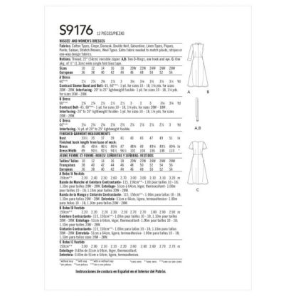 Patron Simplicity 9176.AA - Robe avec haut ajusté et bas évasé 2