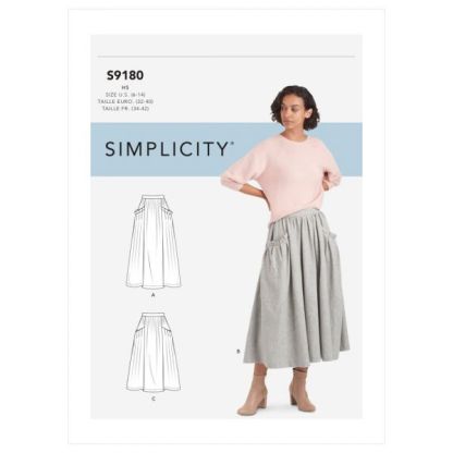 Patron Simplicity 9180.H5 - Jupe longue froncée taille et ample
