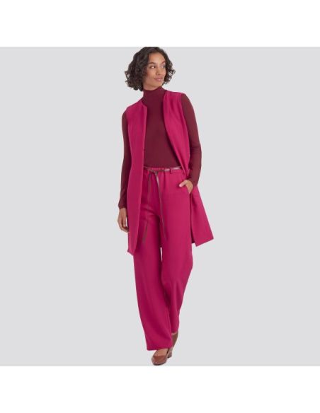 Patron Simplicity 9184.AA - Ensemble Veste sans manche et Pantalon droit
