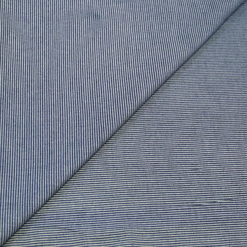 Jean's coton & élasthanne - Rayé bleu & blanc