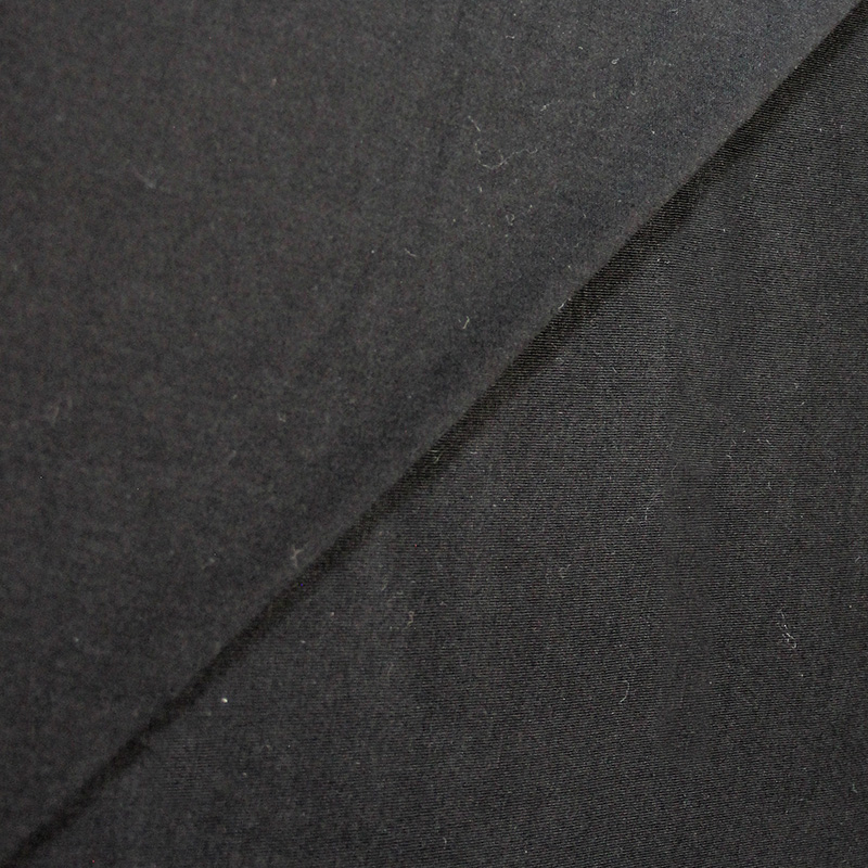 Jersey tubulaire 100% coton - Noir