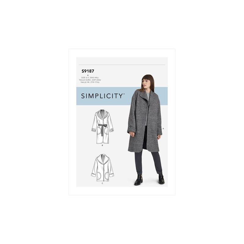 Patron Simplicity 9187.A - Ensemble Veste sans manche et Pantalon droit