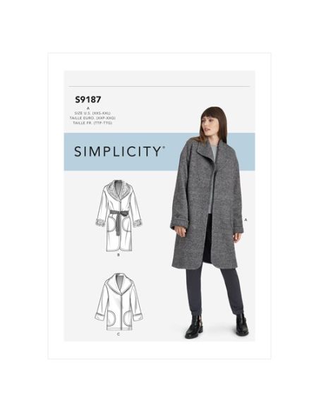 Patron Simplicity 9187.A - Ensemble Veste sans manche et Pantalon droit