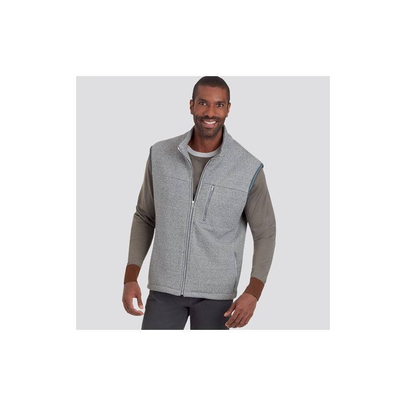 Patron Simplicity 9191.A - Blouson Homme et Bodywarmer zippé à col droit