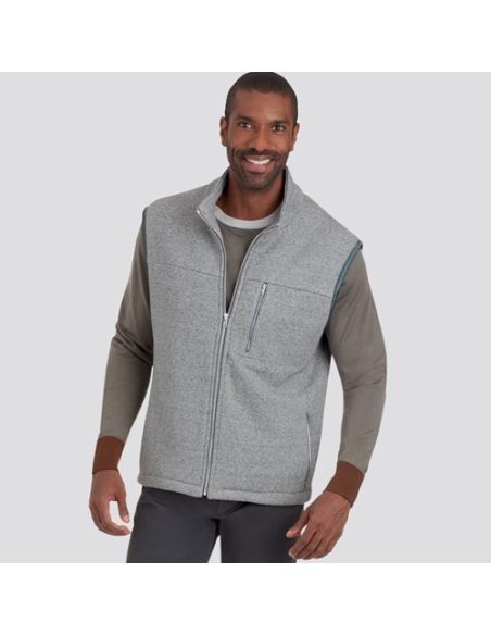 Patron Simplicity 9191.A - Blouson Homme et Bodywarmer zippé à col droit