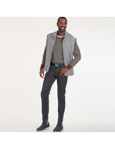 Patron Simplicity 9191.A - Blouson Homme et Bodywarmer zippé à col droit