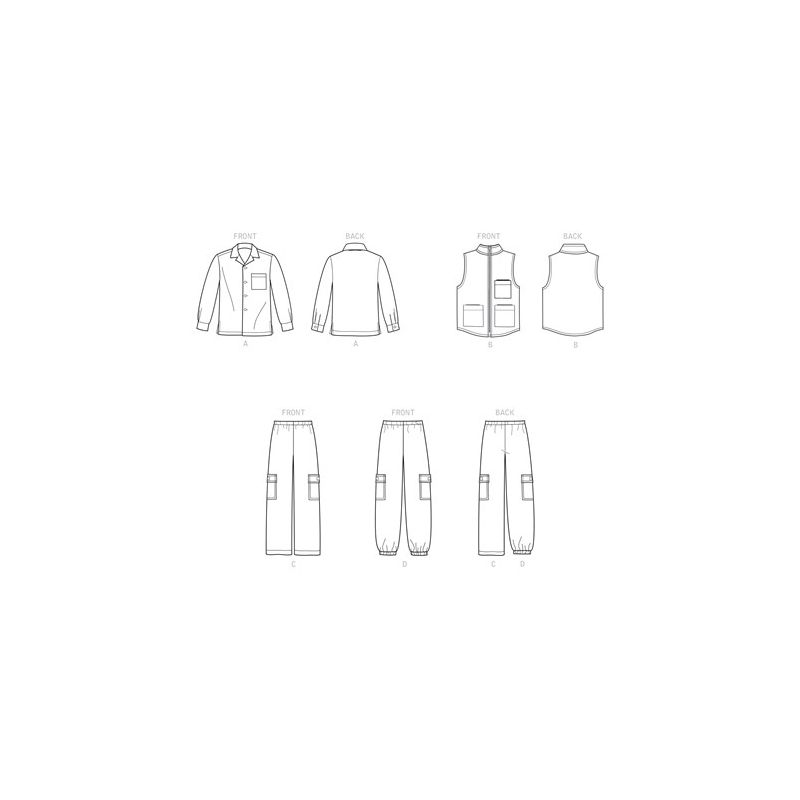 Patron Simplicity 9201.HH - Ensemble Enfant Garçon, Veste, chemise et pantalon