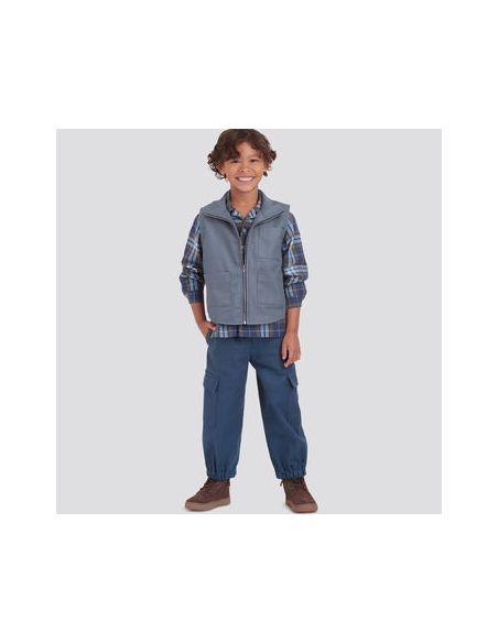 Patron Simplicity 9201.K5 - Ensemble Enfant Garçon, Veste, chemise et pantalon