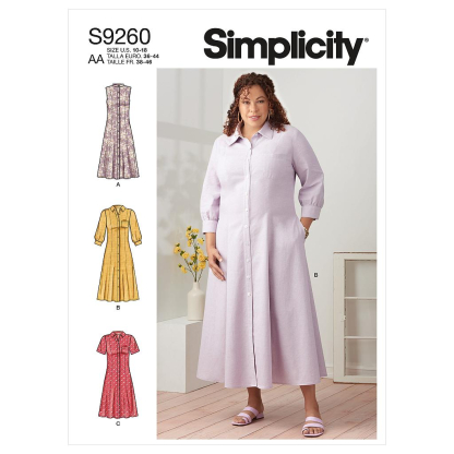 Patron Simplicity 9260.AA- Robe Chemisier