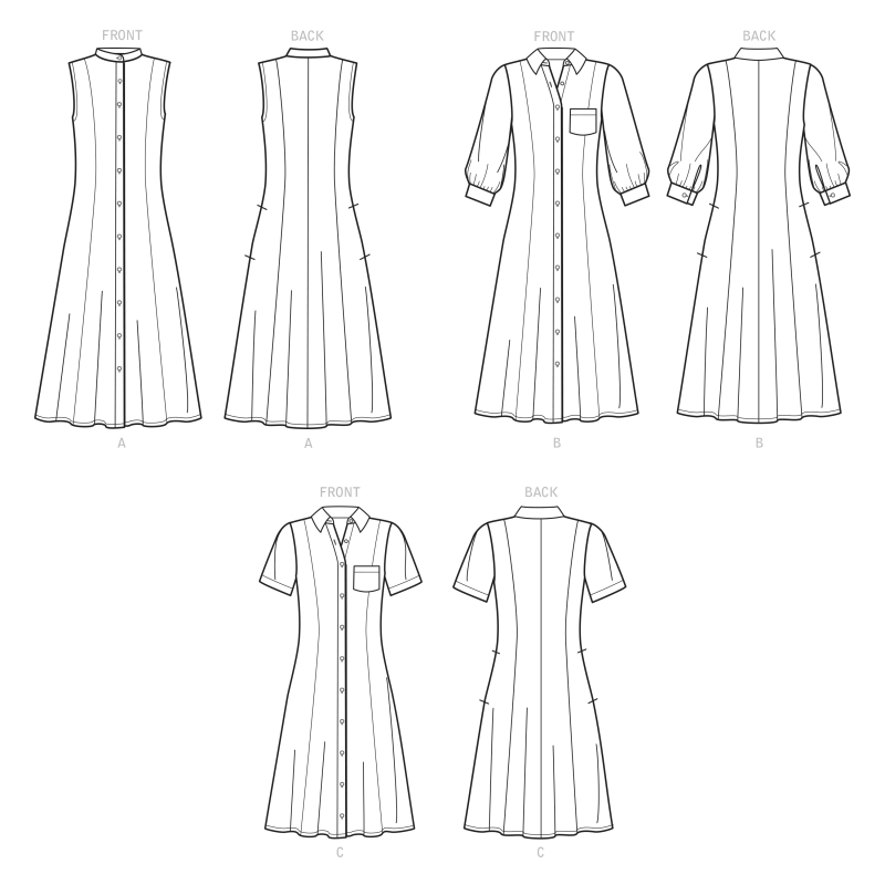 Patron Simplicity 9260.AA- Robe Chemisier