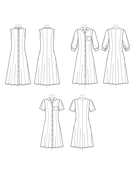 Patron Simplicity 9260.AA- Robe Chemisier