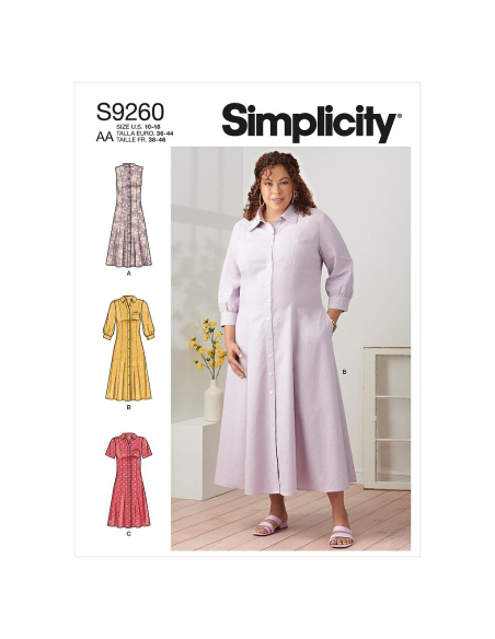 Patron Simplicity 9260.BB - Robe Chemisier