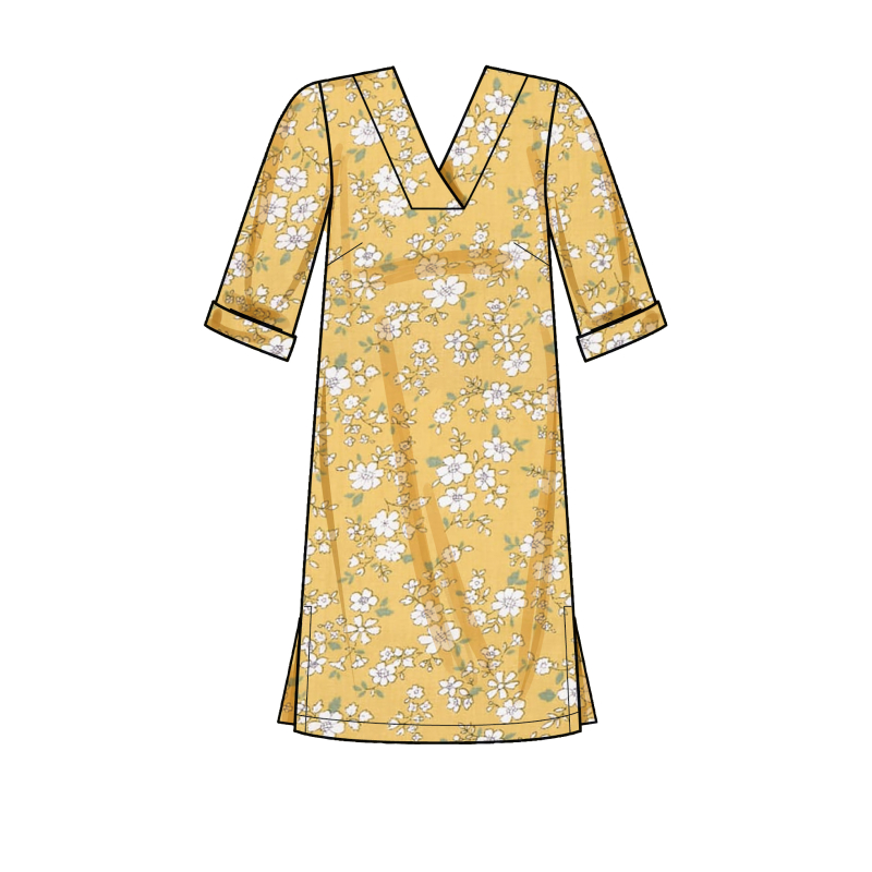 Patron Simplicity 9262.H5 - Robe droite, décolleté V