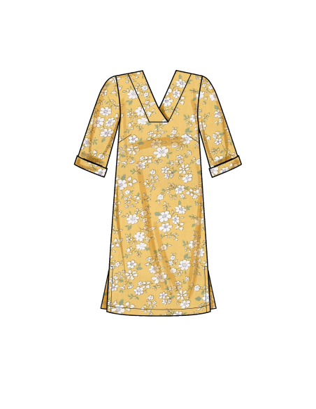 Patron Simplicity 9262.H5 - Robe droite, décolleté V