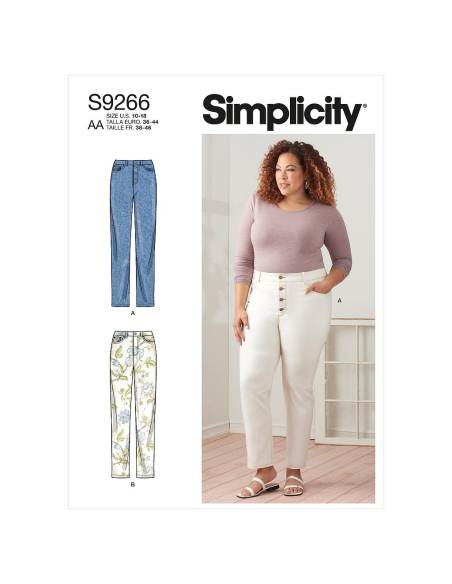 Patron Simplicity 9266.AA - Pantalon Femme style Jeans