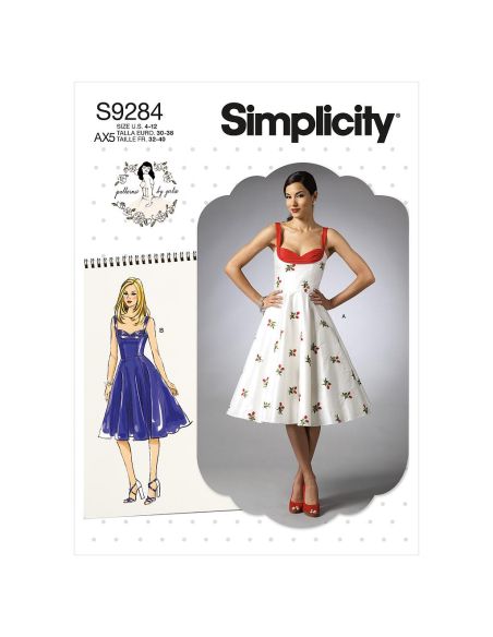 Patron Simplicity 9284.AX5 - Robe Femme avec haut ajusté et décolleté cœur
