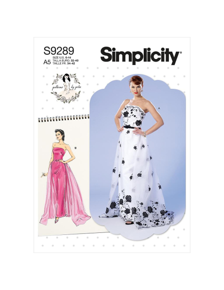 Patron Simplicity 9289.A5 - Robe bustier avec jupe détachable et ceinture
