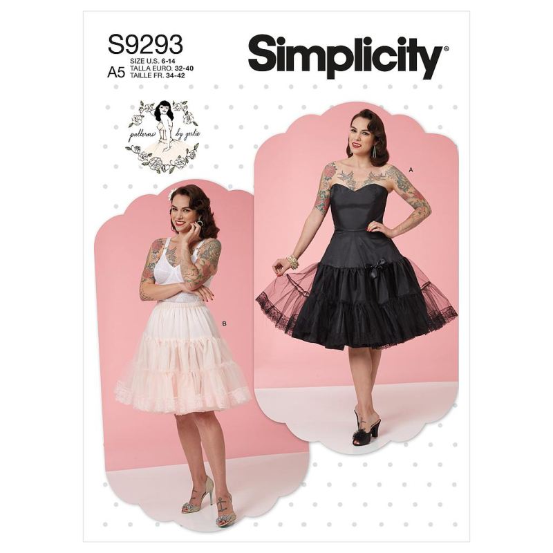 Patron Simplicity 9293.A5 - Jupon et bustier Femme