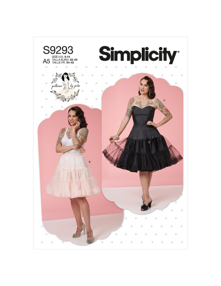 Patron Simplicity 9293.A5 - Jupon et bustier Femme