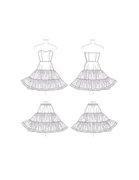 Patron Simplicity 9293.E5 - Jupon et bustier Femme