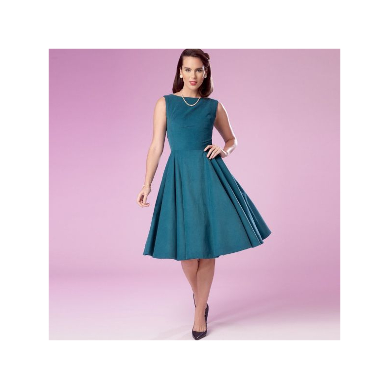 Patron Simplicity 9286.E5 - Robe Femme avec haut ajusté et décolleté plié dans le dos