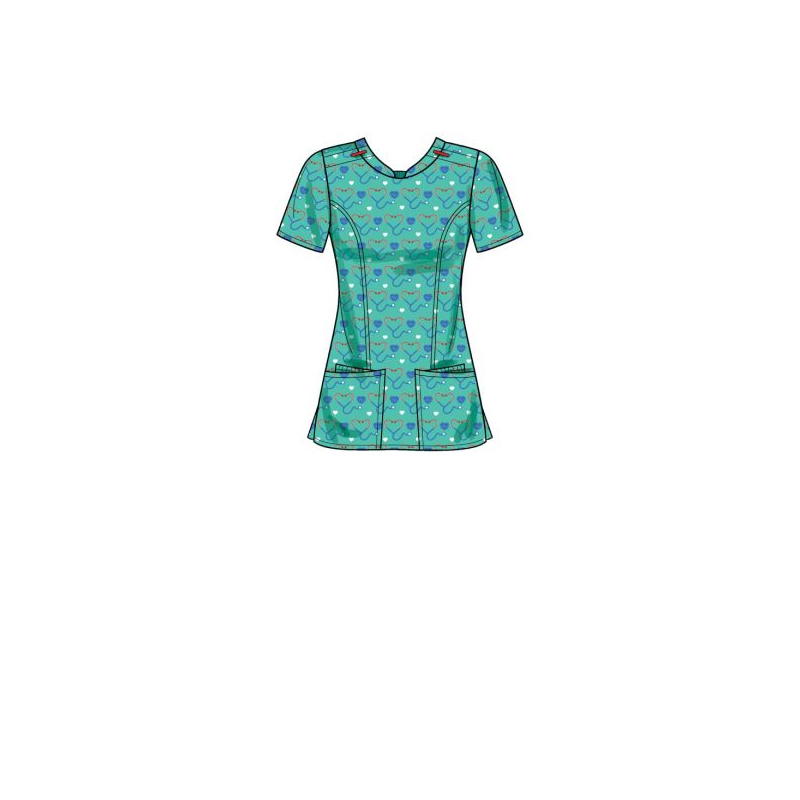 Patron Simplicity 9276.U5 - Ensemble Infirmière avec Blouse et Pantalon
