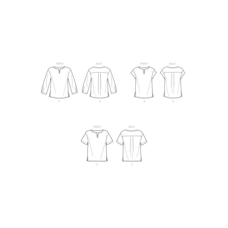 Patron Simplicity 9274.U5 -Top encolure arrondie et V
