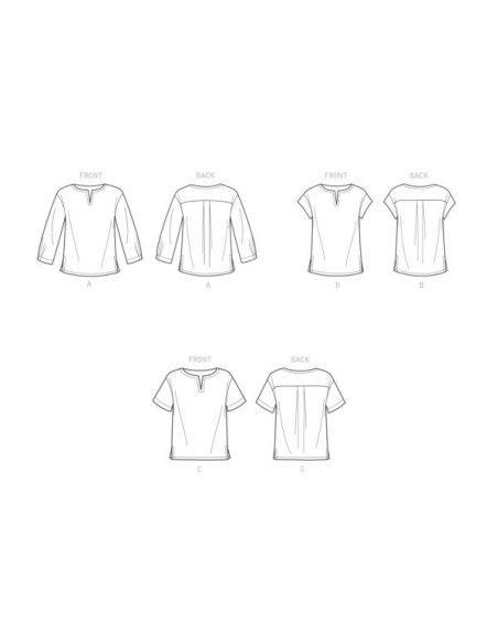Patron Simplicity 9274.U5 -Top encolure arrondie et V