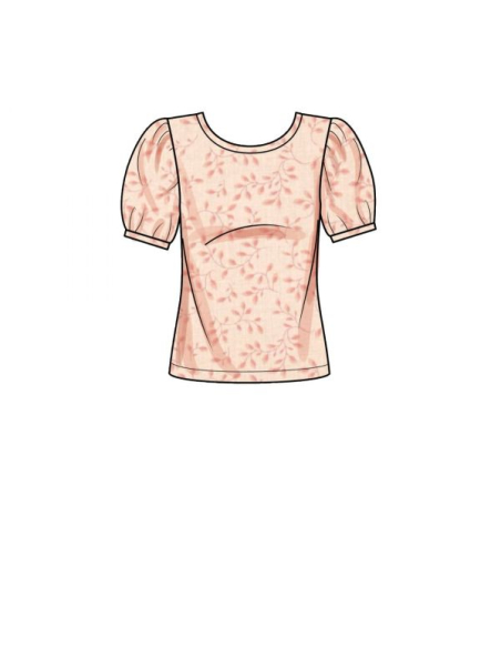 Patron Simplicity 9273.A - Top en maille, encolure arrondie avec variations de manches