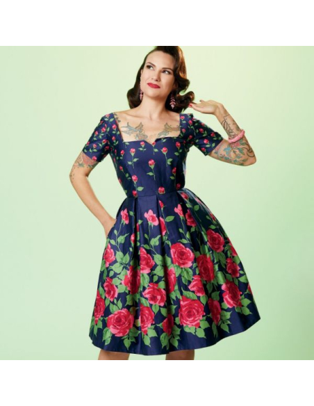 Patron Simplicity 9294.A5 - Robe avec haut ajusté et décolleté carré