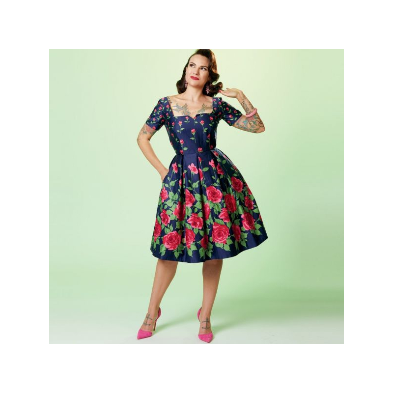 Patron Simplicity 9294.E5 - Robe avec haut ajusté et décolleté carré