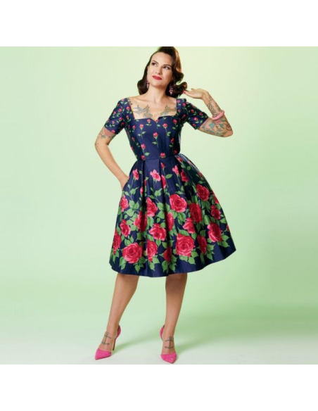 Patron Simplicity 9294.E5 - Robe avec haut ajusté et décolleté carré