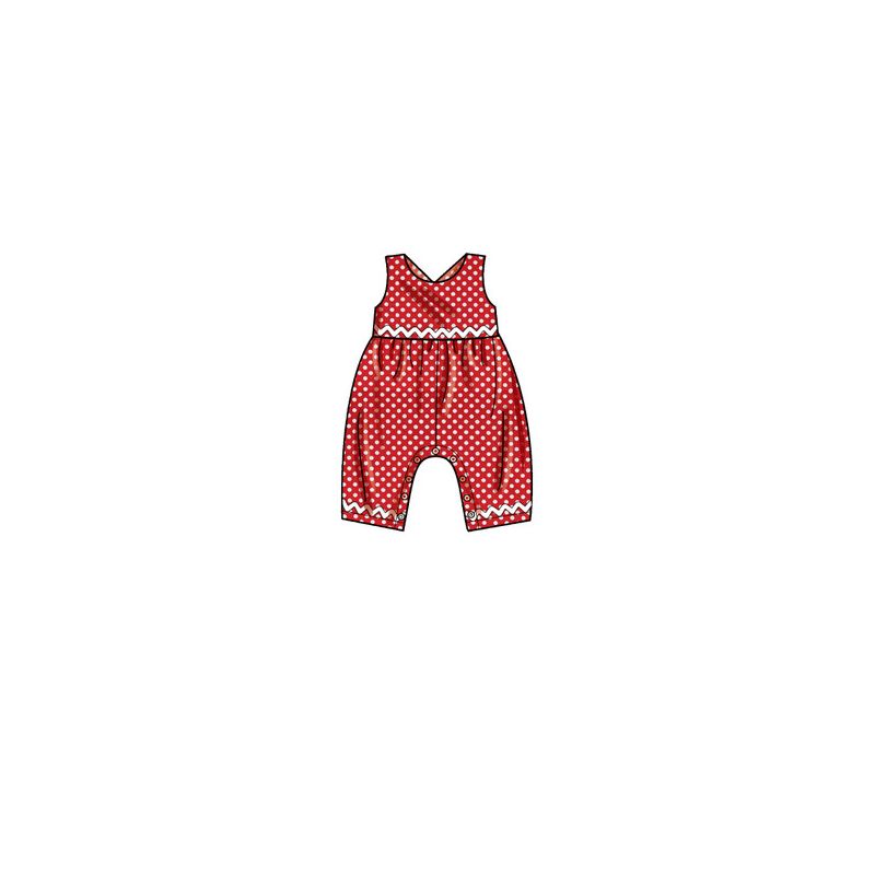Patron Simplicity 9319.CAA - Ensemble Enfant Top, Robe, Combinaison et Culotte