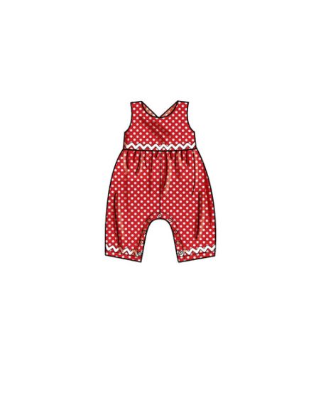 Patron Simplicity 9319.CAA - Ensemble Enfant Top, Robe, Combinaison et Culotte