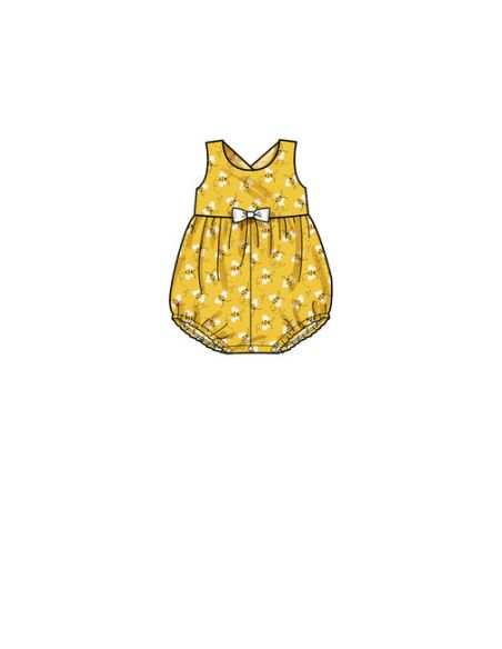 Patron Simplicity 9319.CAA - Ensemble Enfant Top, Robe, Combinaison et Culotte