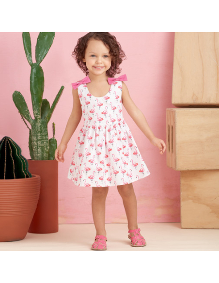 Patron Simplicity 9319.CAA - Ensemble Enfant Top, Robe, Combinaison et Culotte