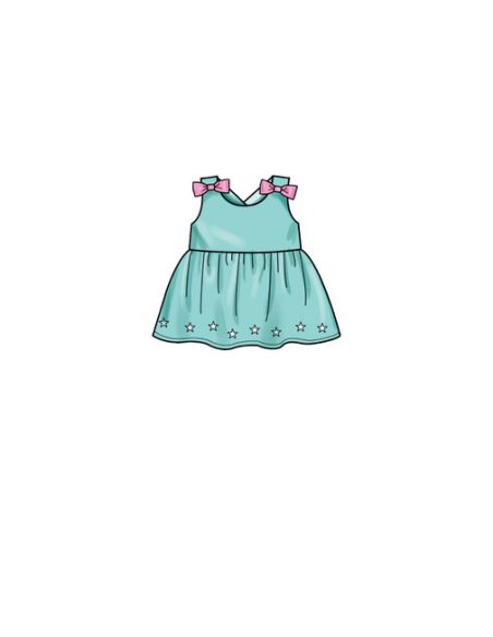 Patron Simplicity 9319.CAA - Ensemble Enfant Top, Robe, Combinaison et Culotte