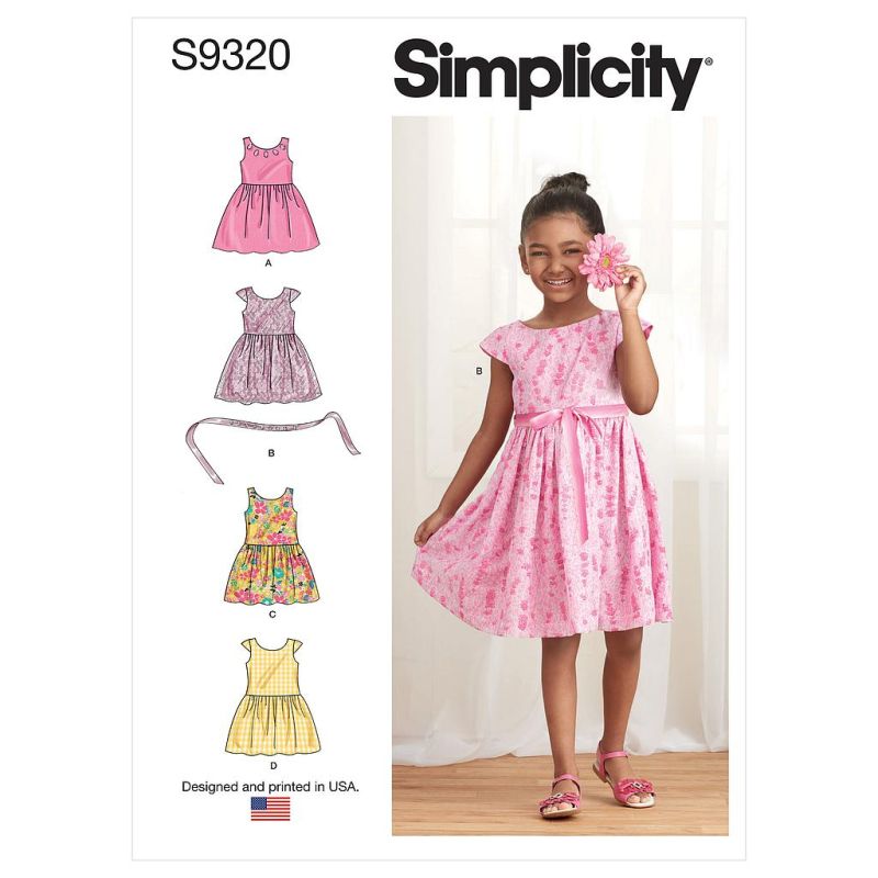 Patron Simplicity 9320.CDD - Robe Enfant froncée sous la taille