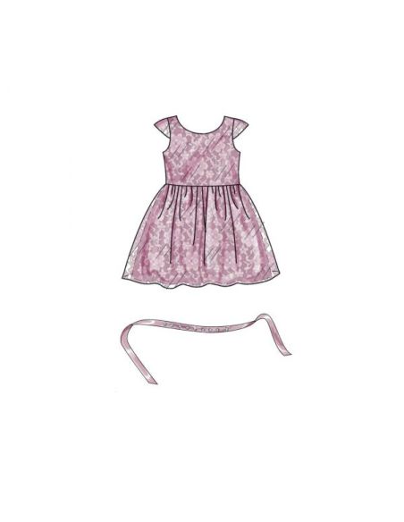Patron Simplicity 9320.CDD - Robe Enfant froncée sous la taille