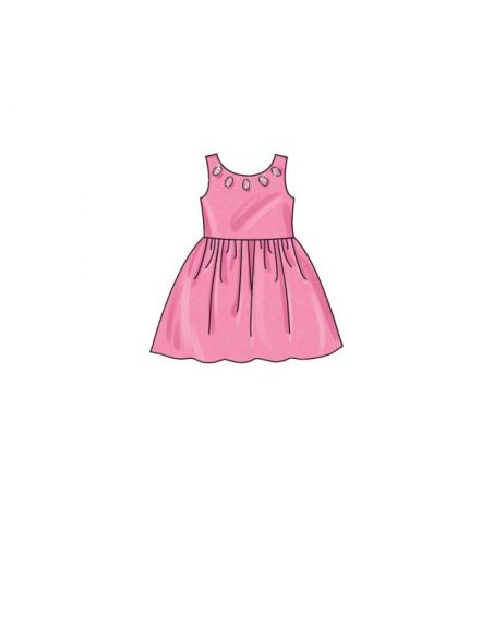Patron Simplicity 9320.CDD - Robe Enfant froncée sous la taille