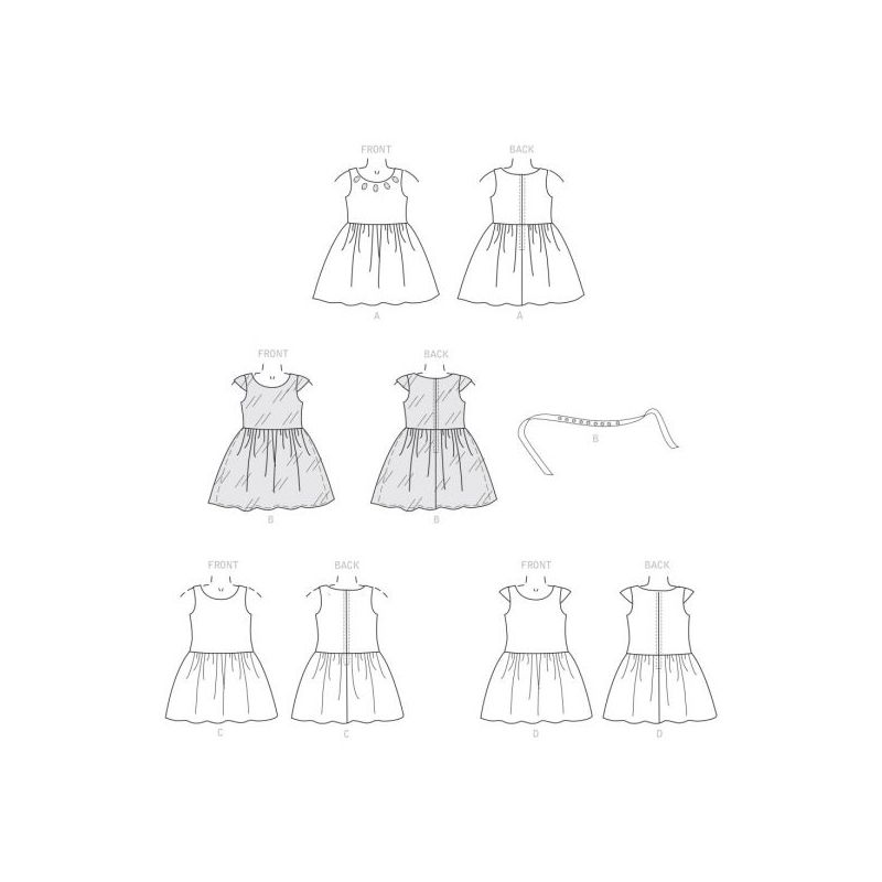 Patron Simplicity 9320.CDD - Robe Enfant froncée sous la taille