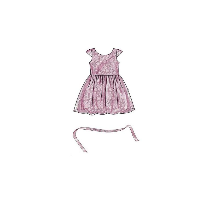 Patron Simplicity 9320.CL - Robe Enfant froncée sous la taille