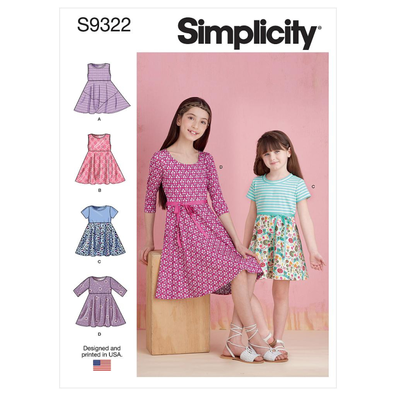 Patron Simplicity 9322.CHJ - Robe Enfant à enfilée
