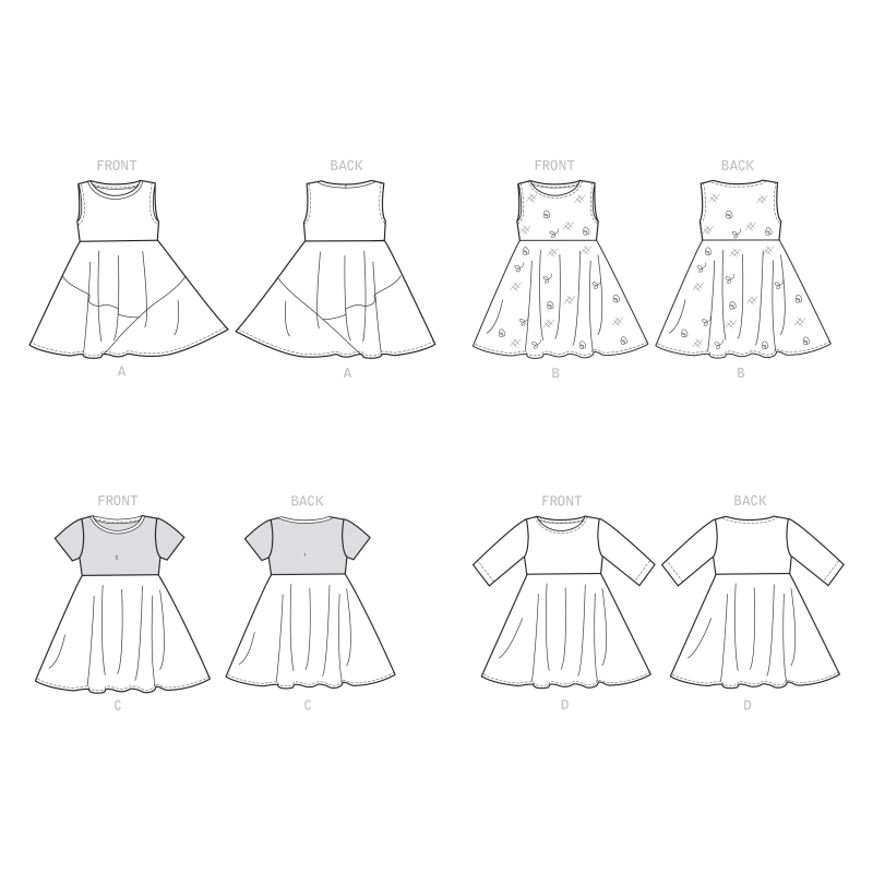 Patron Simplicity 9322.CHJ - Robe Enfant à enfilée