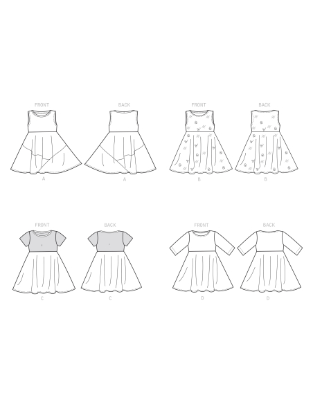 Patron Simplicity 9322.CHJ - Robe Enfant à enfilée