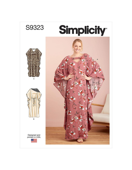 Patron Simplicity 9323.A - Robe Femme style Caftan