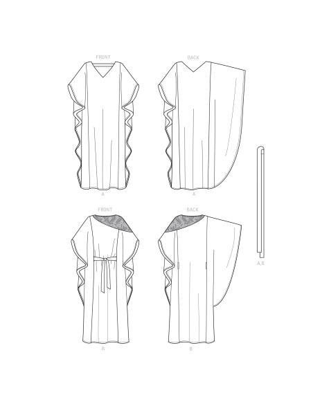 Patron Simplicity 9323.A - Robe Femme style Caftan